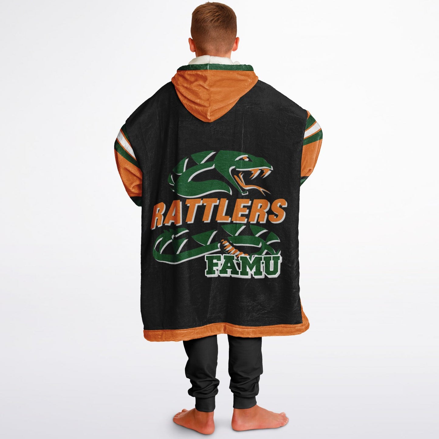 Youth FAMU Rattlers Black Oversize Cuddle Hoodie Young Fan Gift From Alumni