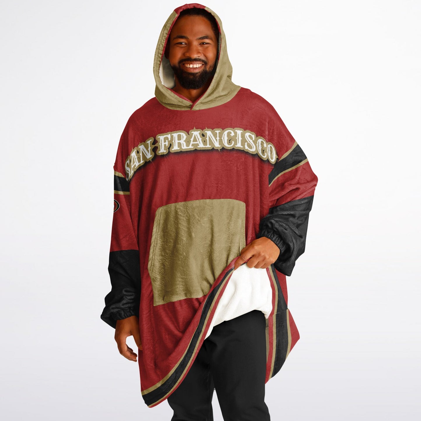 SF 49ers Red Cozy Cuddle Hoodie Gift for 49ers Fans