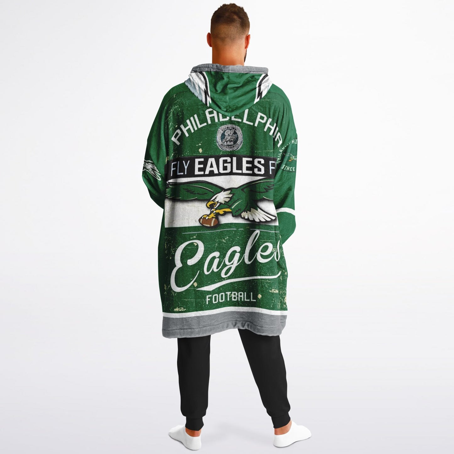 Philadelphia Eagles Kelly Green Oversize Hooded Blanket