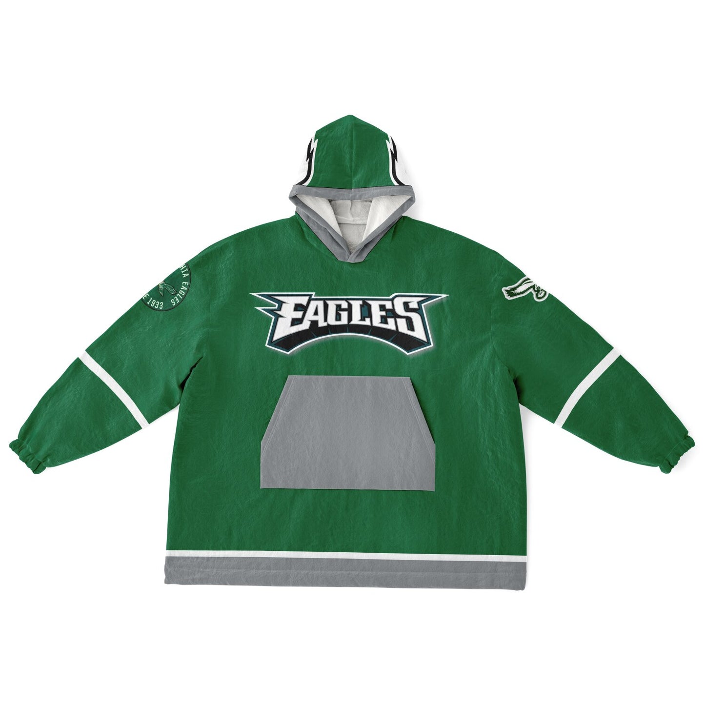 Philadelphia Eagles Kelly Green Oversize Hooded Blanket