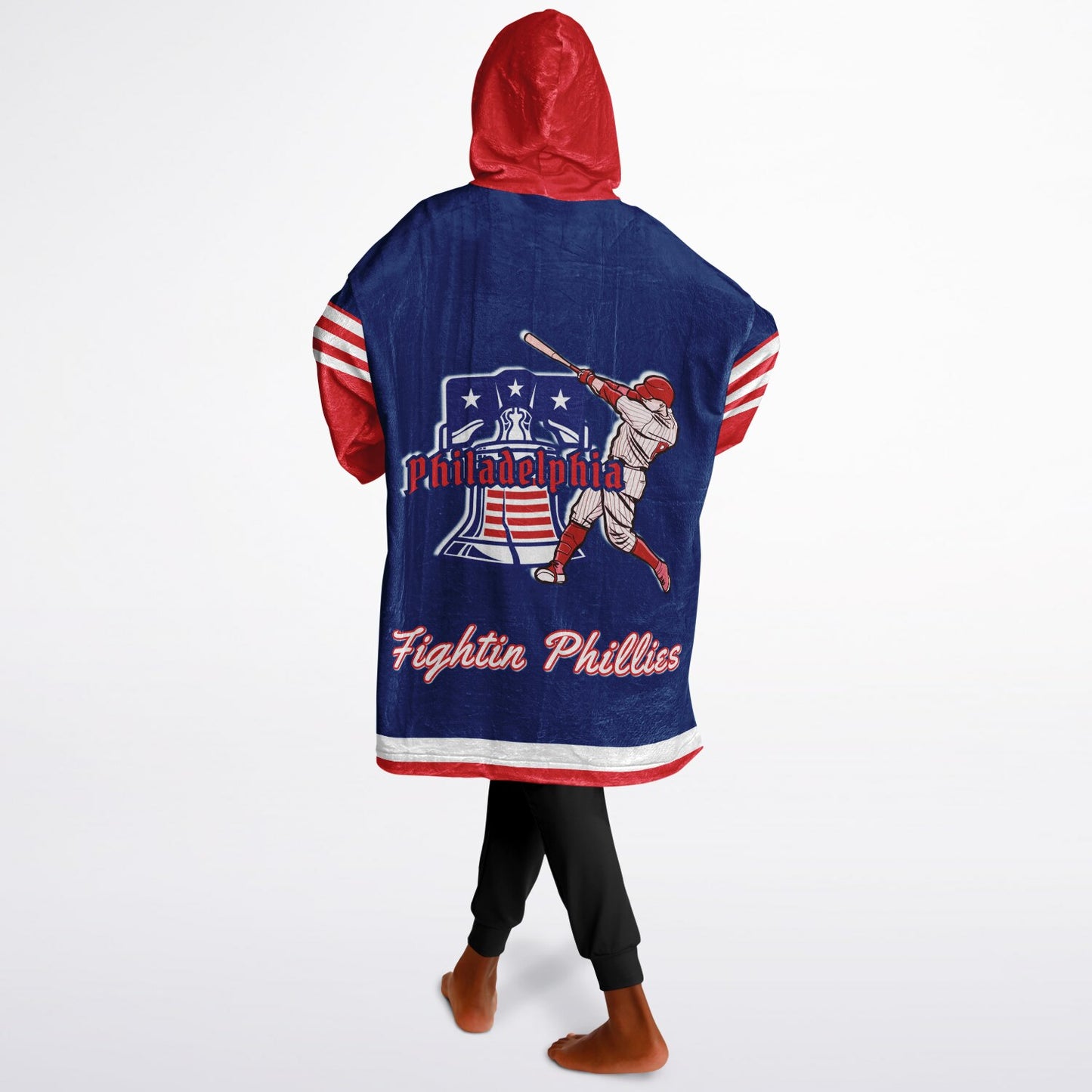 Youth Phillies Blue & Red Cozy Cuddle Hoodie