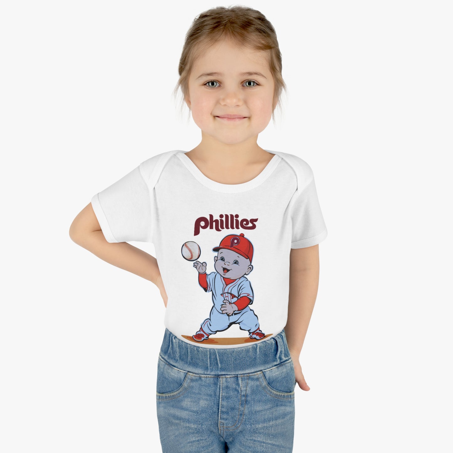 Phillies Baby Retro Infant Baby Rib Bodysuit Cutest New Fan Comfy Fit Super Soft Feel