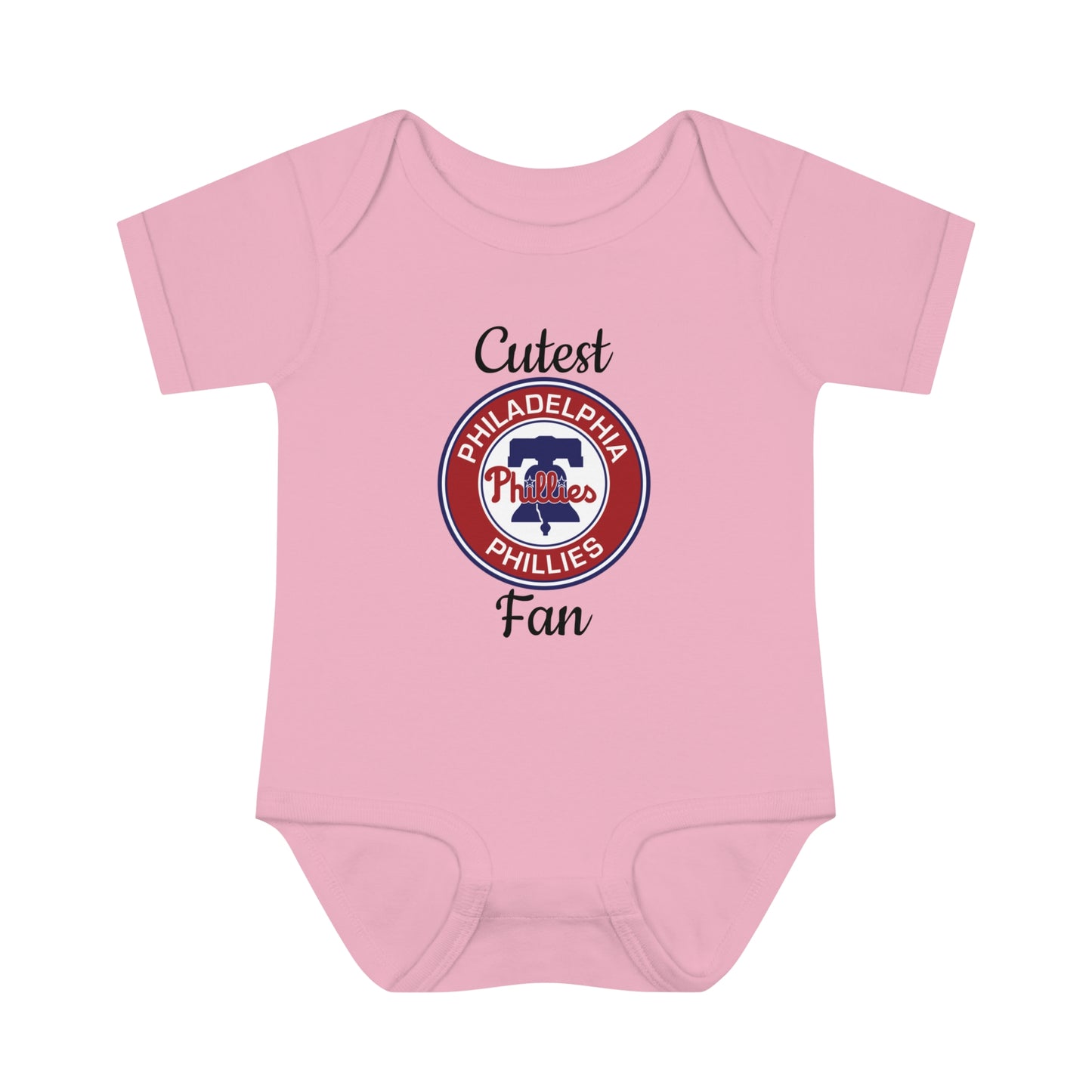 Phillies Cutest Fan Retro Infant Baby Rib Bodysuit Cutest New Fan Comfy Fit Super Soft Feel