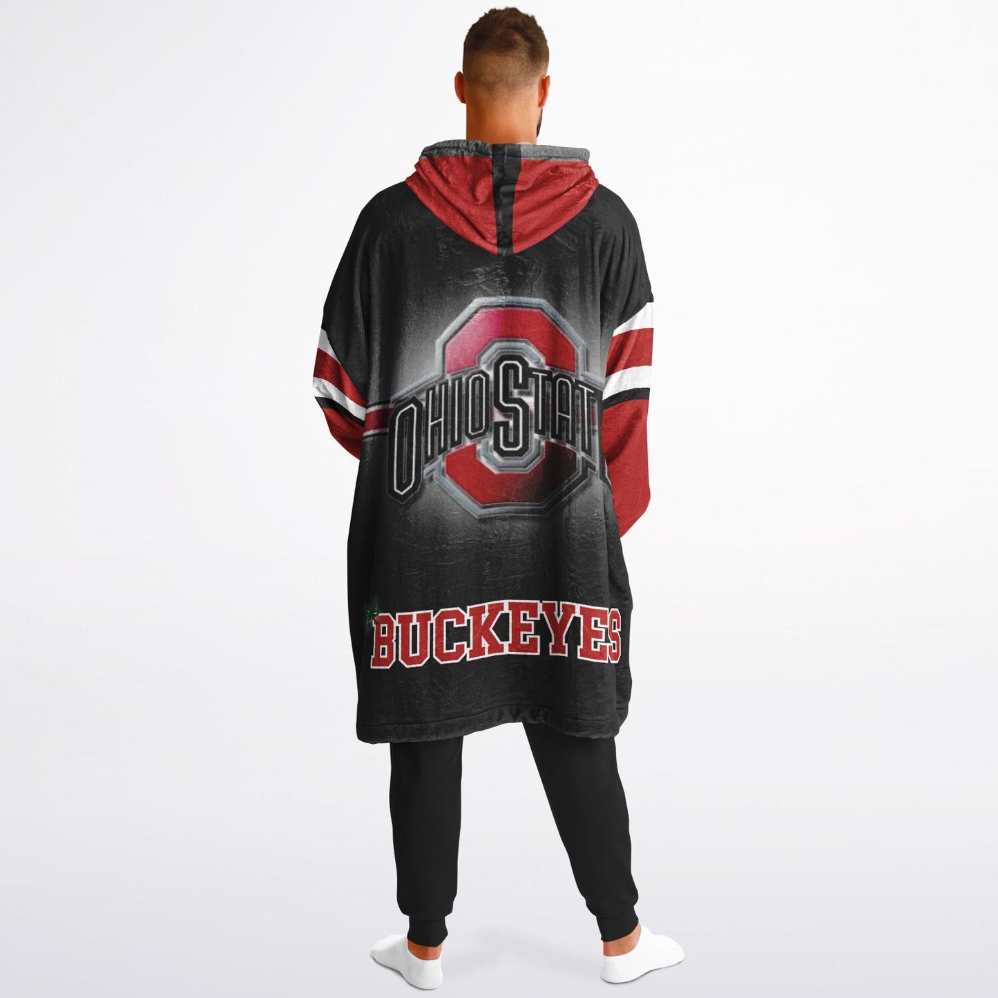 Ohio State Football Cuddle Hoodie Scarlet & Grey