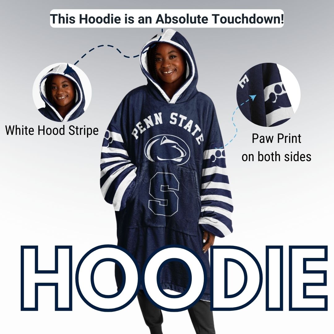 Penn St. Reversible Cuddle Hoodie  Home and Away Design Penn St. Alumni Gift For Students Parents and Fans