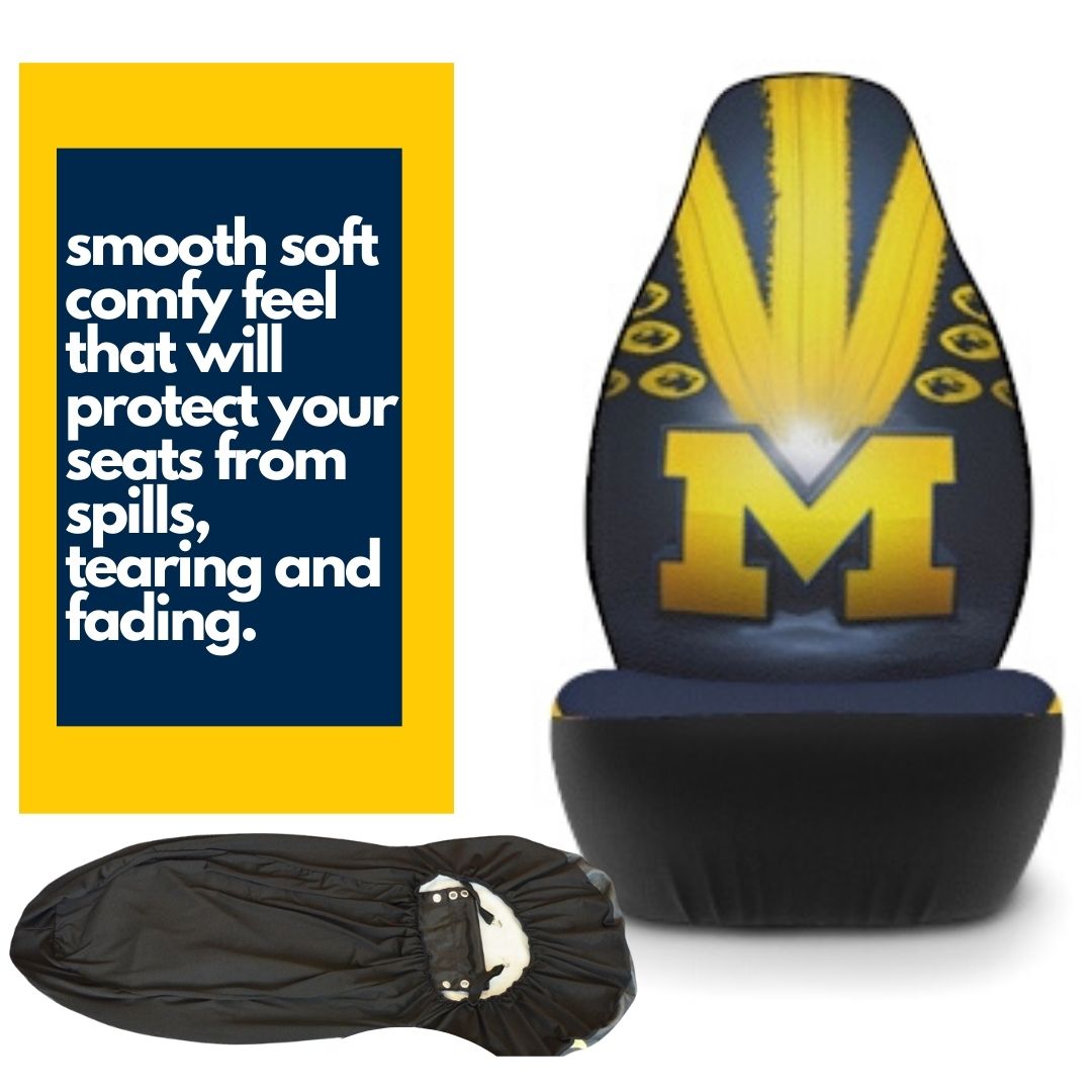 Car Seat Covers Michigan "Go Blue" seat covers, college car seat covers, gift for college student, college alumni gift. car accessories gift