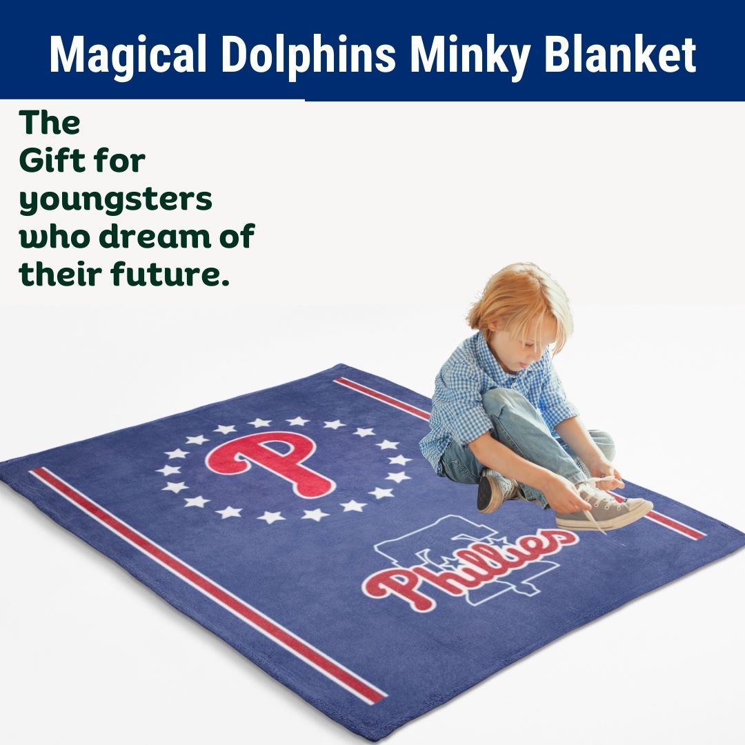 Blanket Phillies Throw Blanket Philly Baseball Fan Gift Baseball Throw Blanket for Children, Students Dad Mom Sports Home Décor