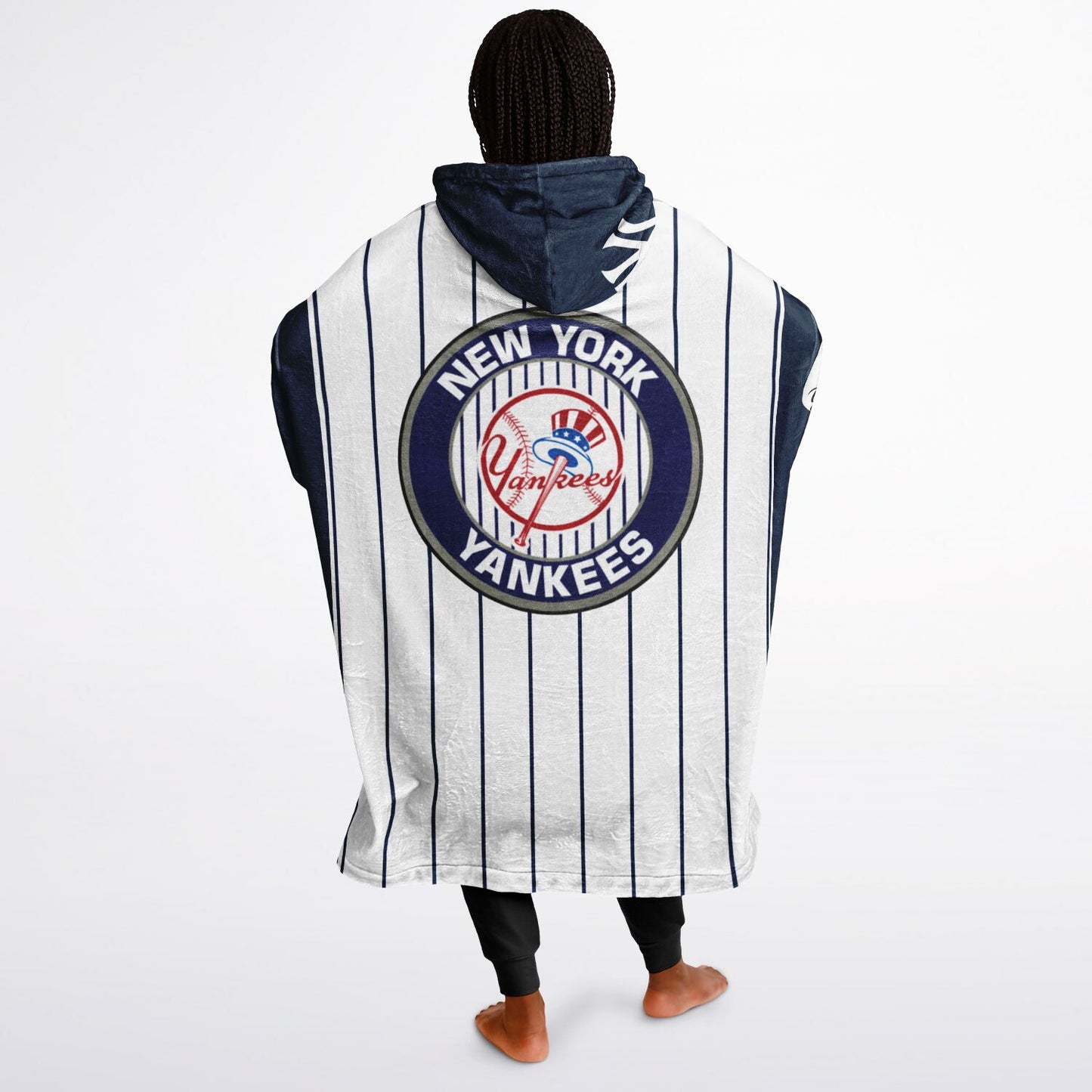 NY Yankees Pinstripe Oversize Cuddle Hoodie