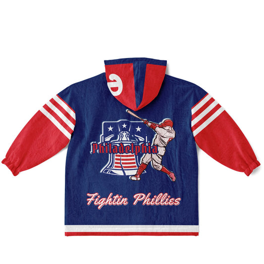 Youth Phillies Blue & Red Cozy Cuddle Hoodie