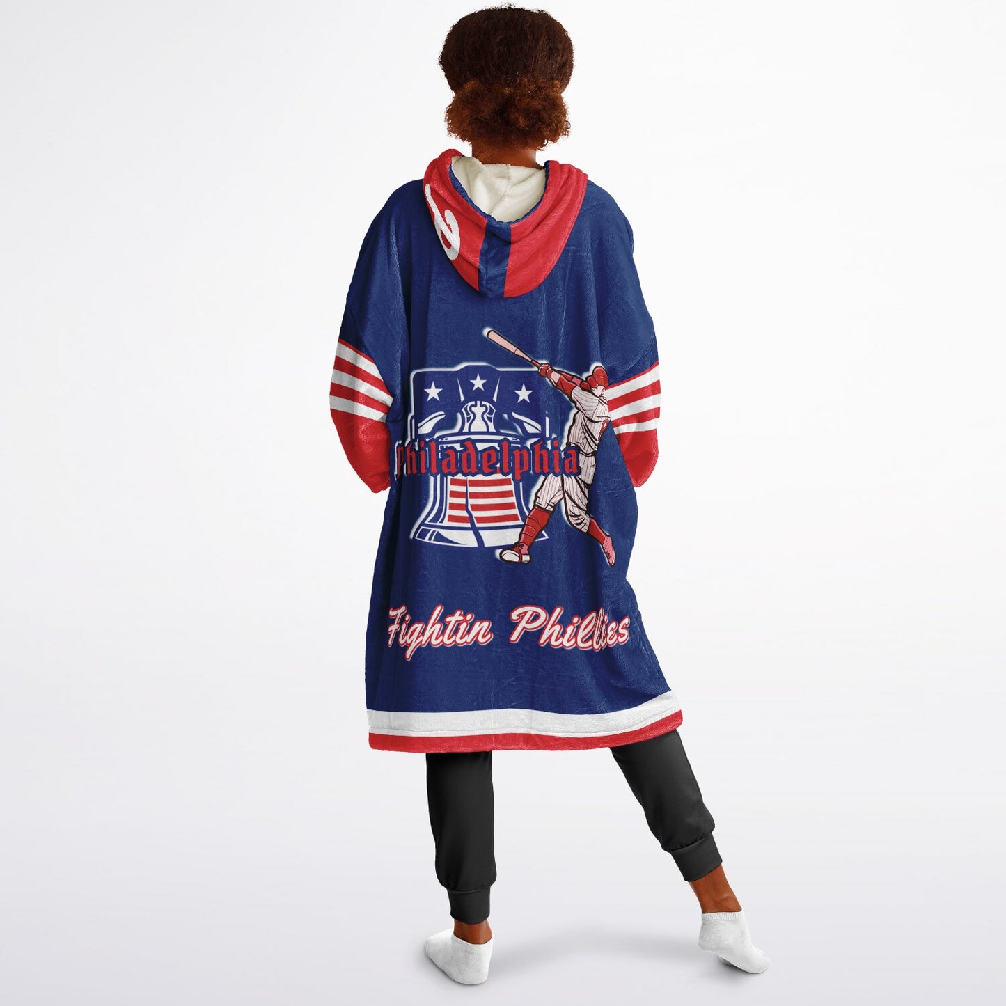 Youth Phillies Blue & Red Cozy Cuddle Hoodie