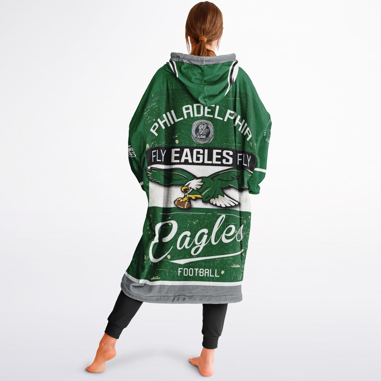 Philadelphia Eagles Kelly Green Oversize Hooded Blanket