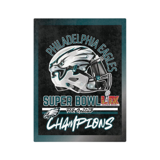 SB Champion Eagles Black Soft Blanket Birthday Gift for Eagles Football Fans Throw Blanket