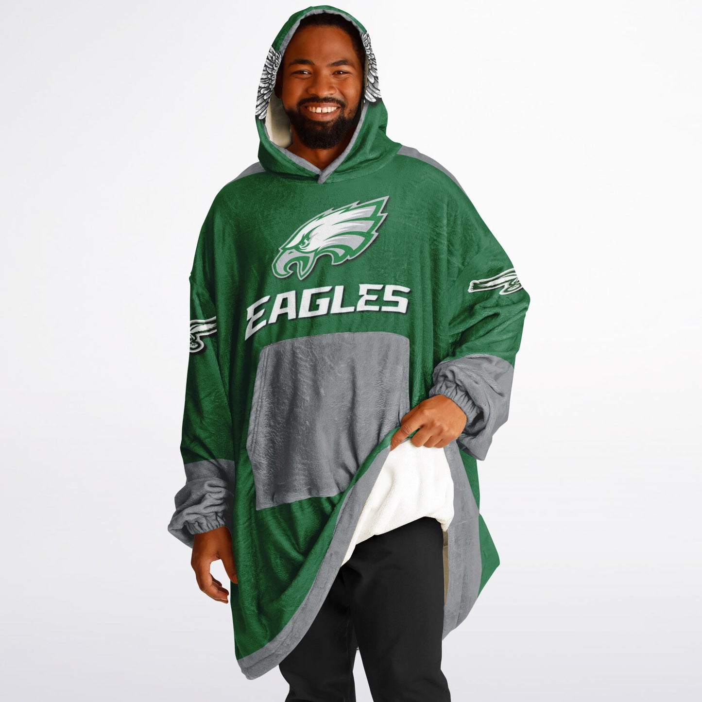 Eagles Retro Kelly Green Eagles Old School Look Cuddle Hoodie Great Gift for Fans