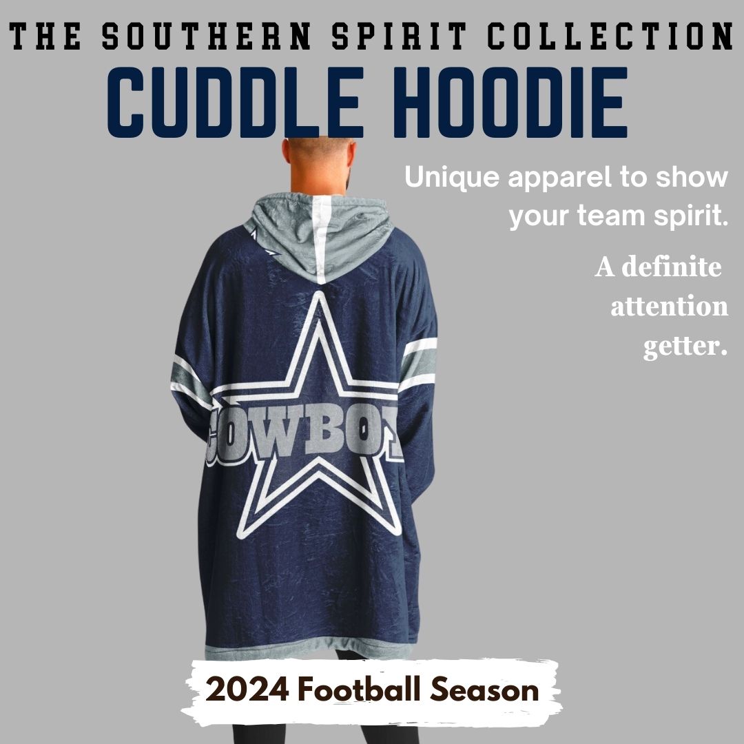 Dallas Cowboys Blue Football Cuddle Hoodie