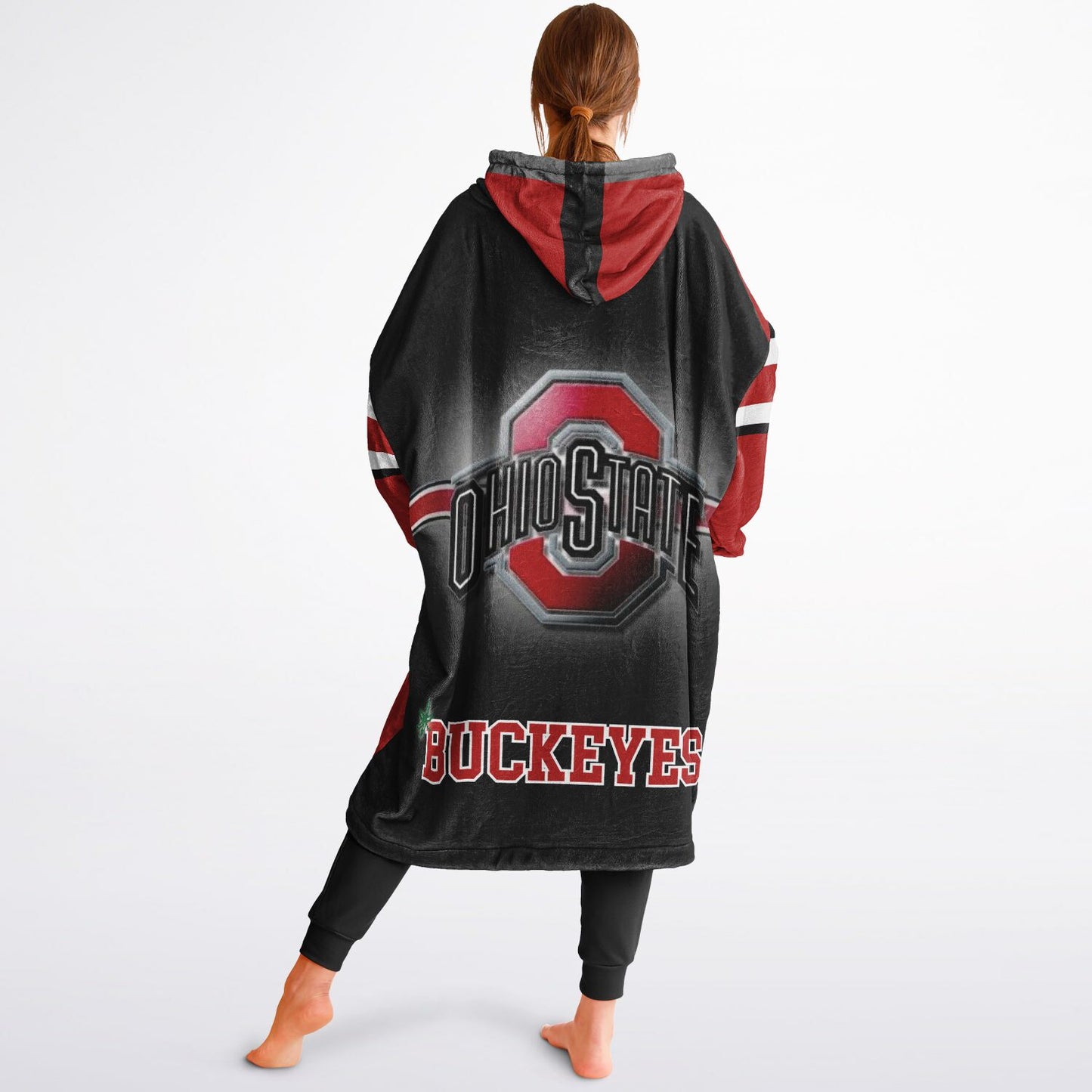 Ohio State Football Cuddle Hoodie Scarlet & Grey