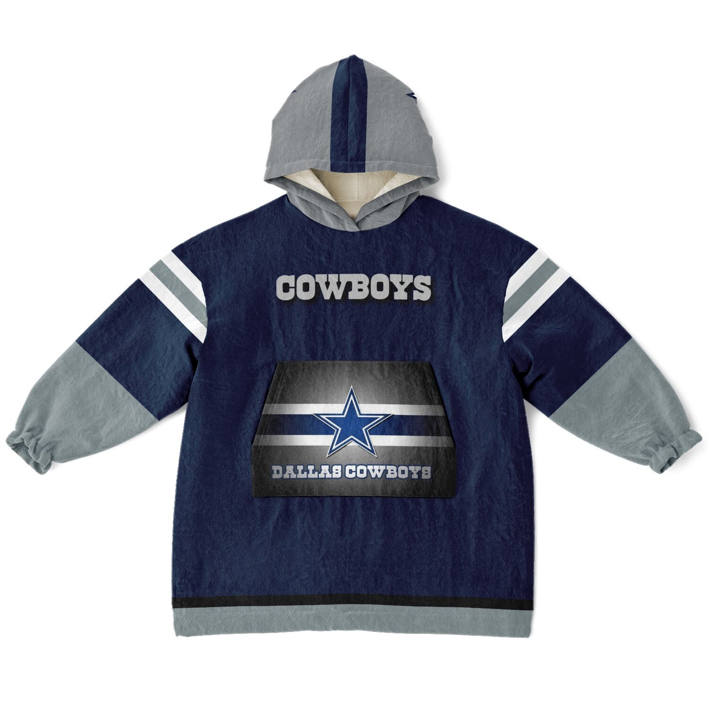 Youth Dallas Cowboys Blue Star Oversize Cuddle Hoodie Young Fan Gift From Fan