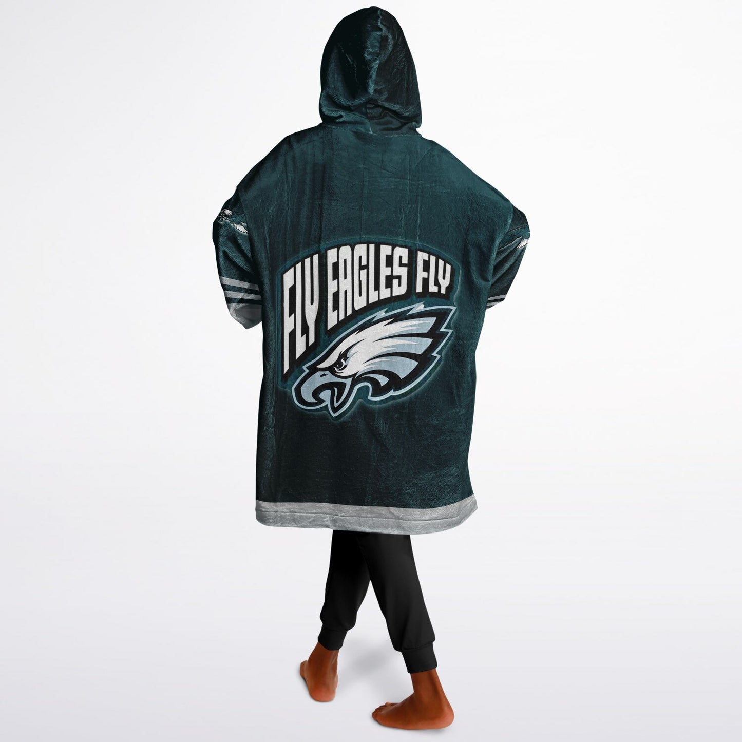 Youth Eagles Hoodie Blanket Green Pocket Youth Eagles Green & Black Marble Cuddle Hoodie