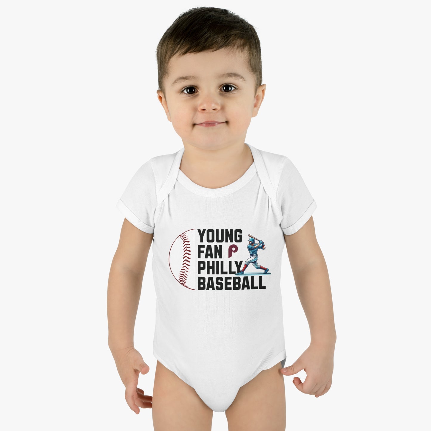 Phillies Young Fan Retro Infant Baby Rib Bodysuit Cutest New Fan Comfy Fit Super Soft Feel