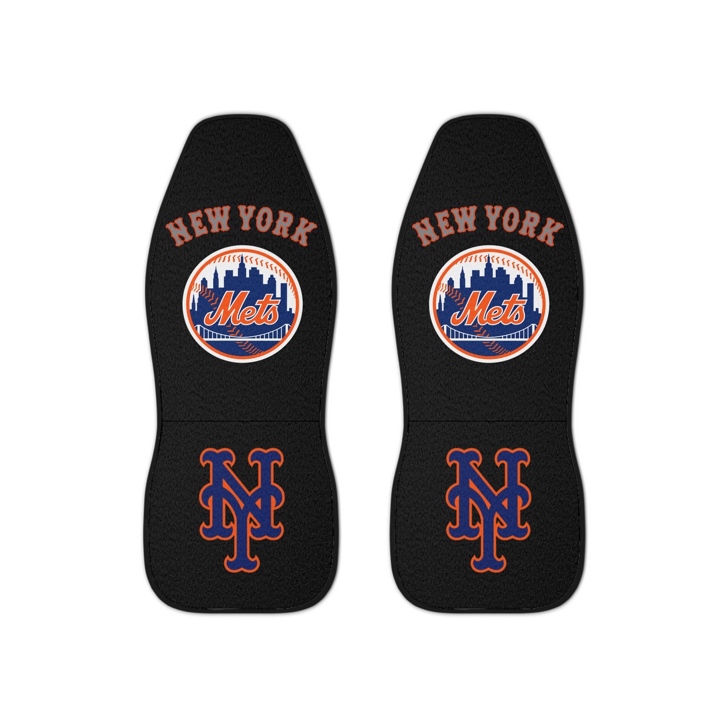 NY Mets Car Seat Covers, black w/ NY Mets images Truck seat covers, NY Mets fan gift, car accessories gift