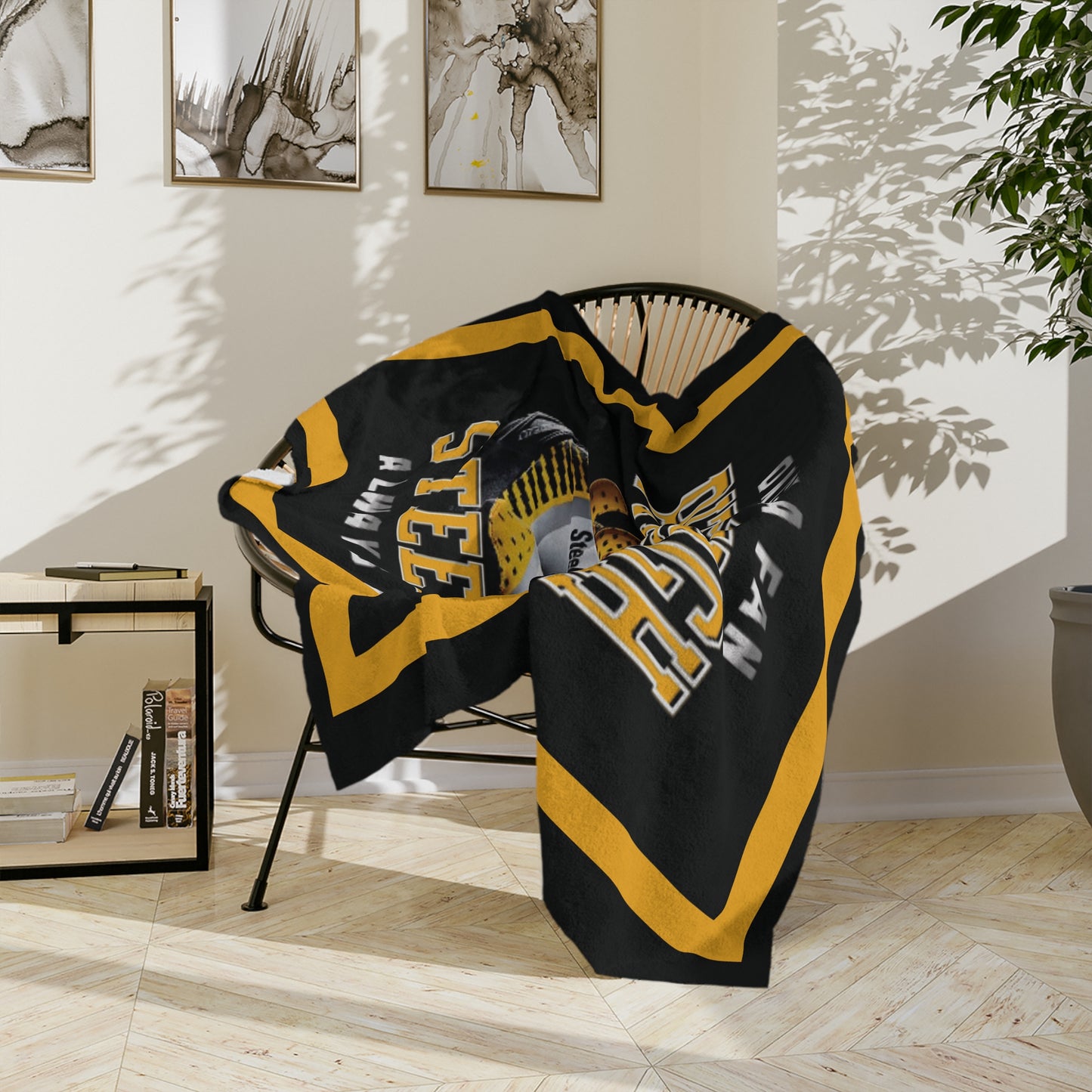 Steelers Blanket Pittsburgh Football Gift Throw Blanket Fan Inspired Soft Blanket for the Family Gift Football Mom Football Dad Steelers Fans Gift