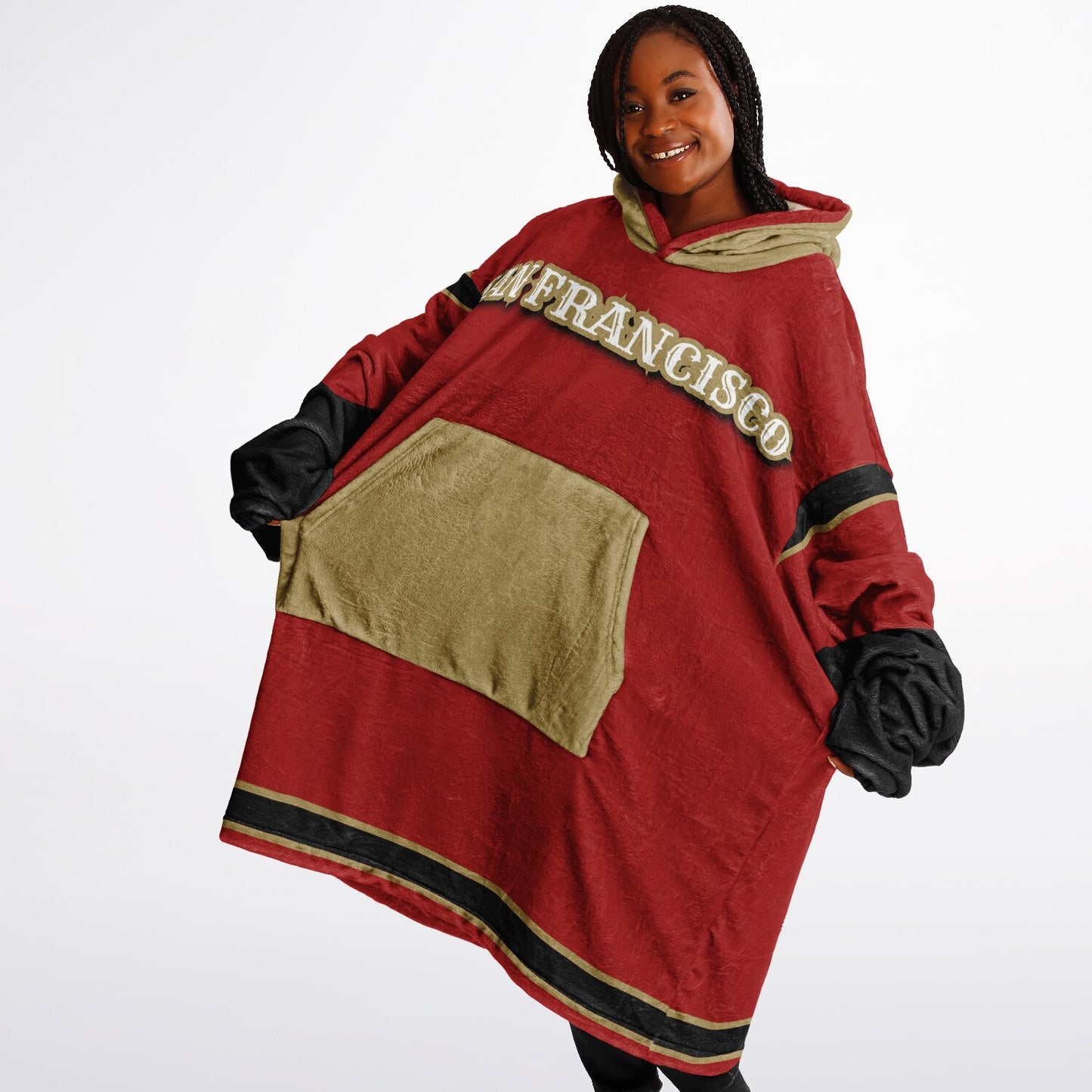 SF 49ers Red Cozy Cuddle Hoodie Gift for 49ers Fans