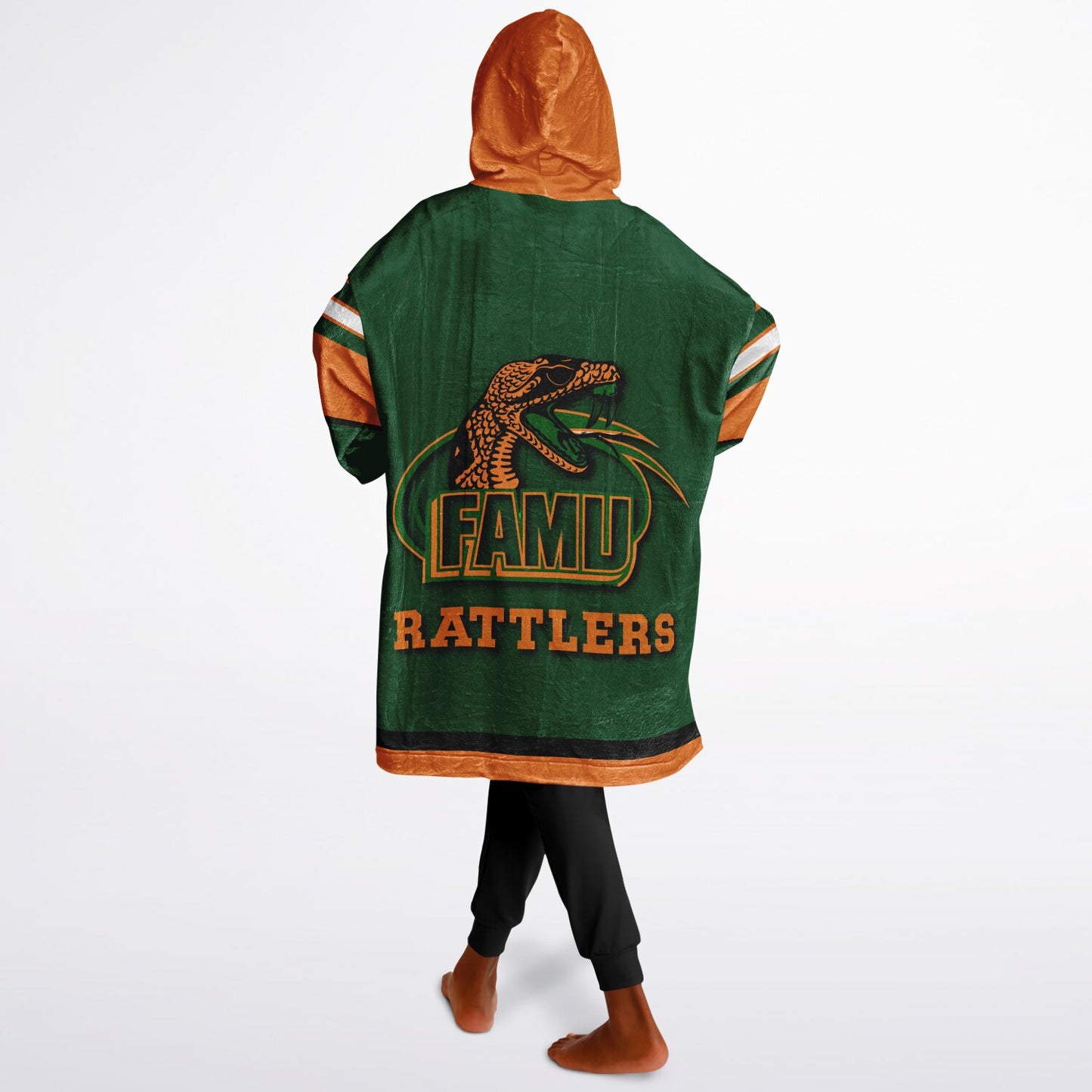 Youth FAMU Rattlers Green Oversize Cuddle Hoodie Young Fan Gift From Alumni