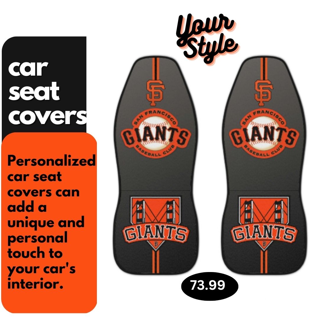 SF Giants Car Seat Covers, Giants Baseball Club car seat covers, SF Giants fan gift, car accessories gift