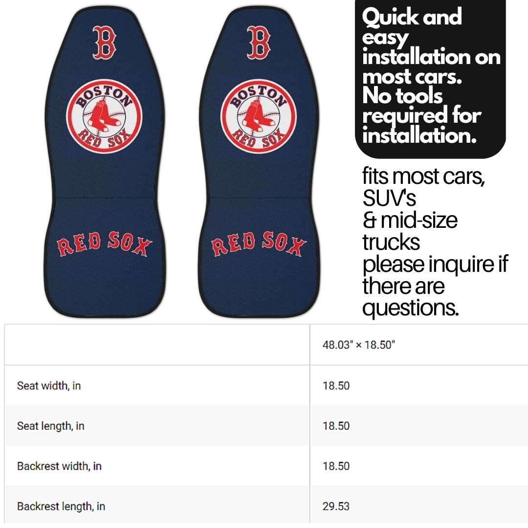 Boston Red Sox Car Seat Covers Red Sox Baseball Club Vehicle Seat Covers Red Sox Fan Gift Car Accessories Gift