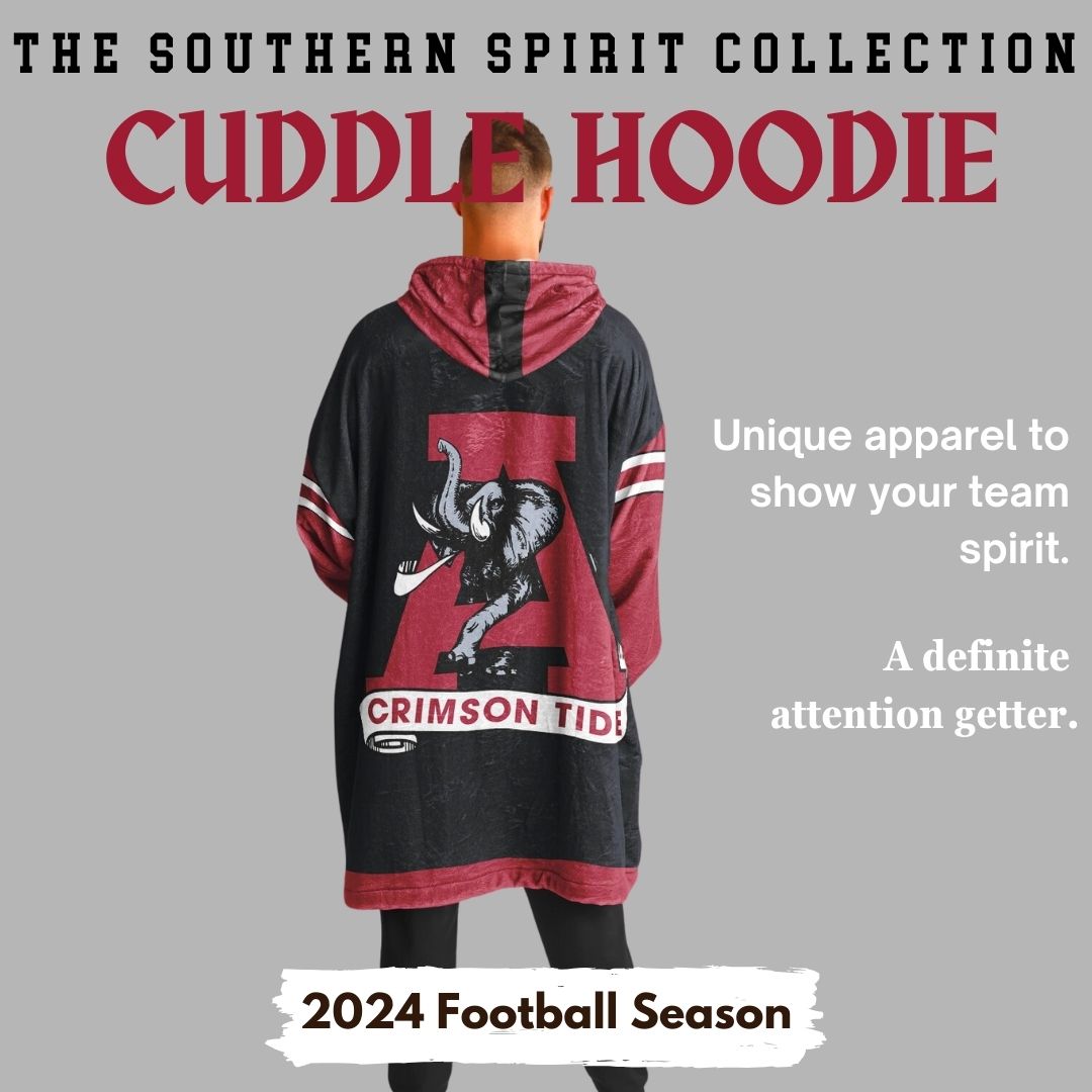 Alabama Crimson Tide Black Cuddle Hoodie Alabama "Big Al" Oversized Hoodie Gift for Fans