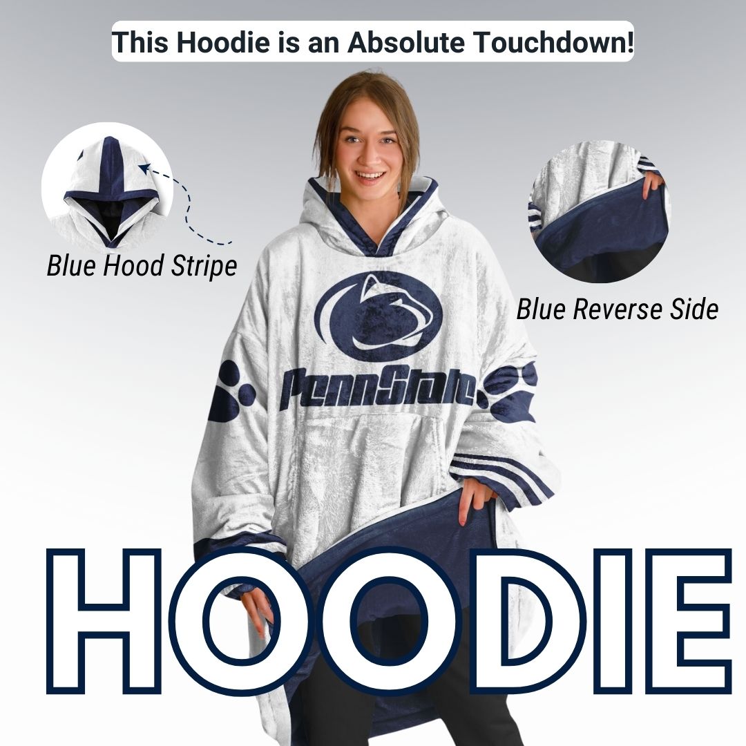 Penn St. Reversible Cuddle Hoodie  Home and Away Design Penn St. Alumni Gift For Students Parents and Fans