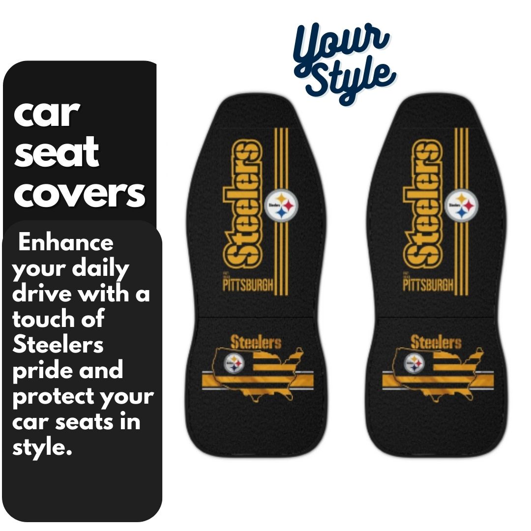 Pittsburgh Steelers Car Seat Covers Truck Seat Protectors Pittsburgh Football Gift for Steelers Fans