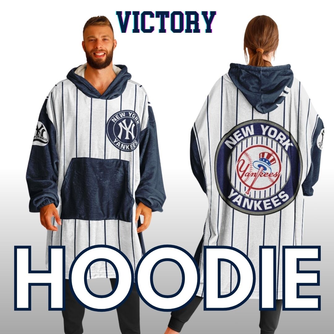 NY Yankees Pinstripe Oversize Cuddle Hoodie