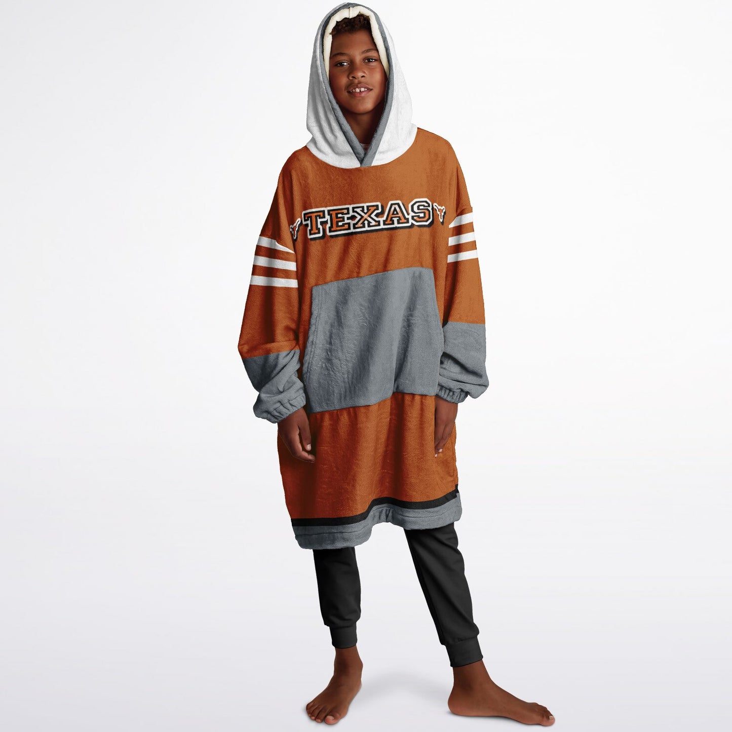 Youth Texas Longhorns Burnt Orange Oversize Cuddle Hoodie  Young Fan Gift From Alumni