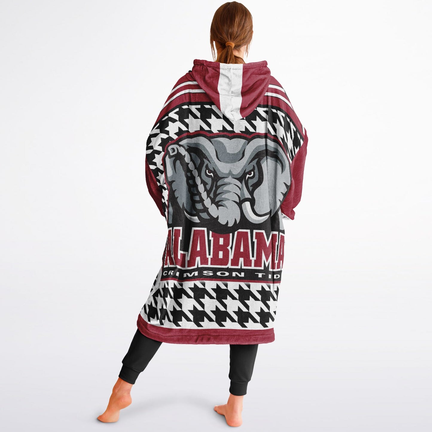 Alabama Crimson Tide Houndstooth Cuddle Hoodie Best Gift for Alabama Alumni and Fans