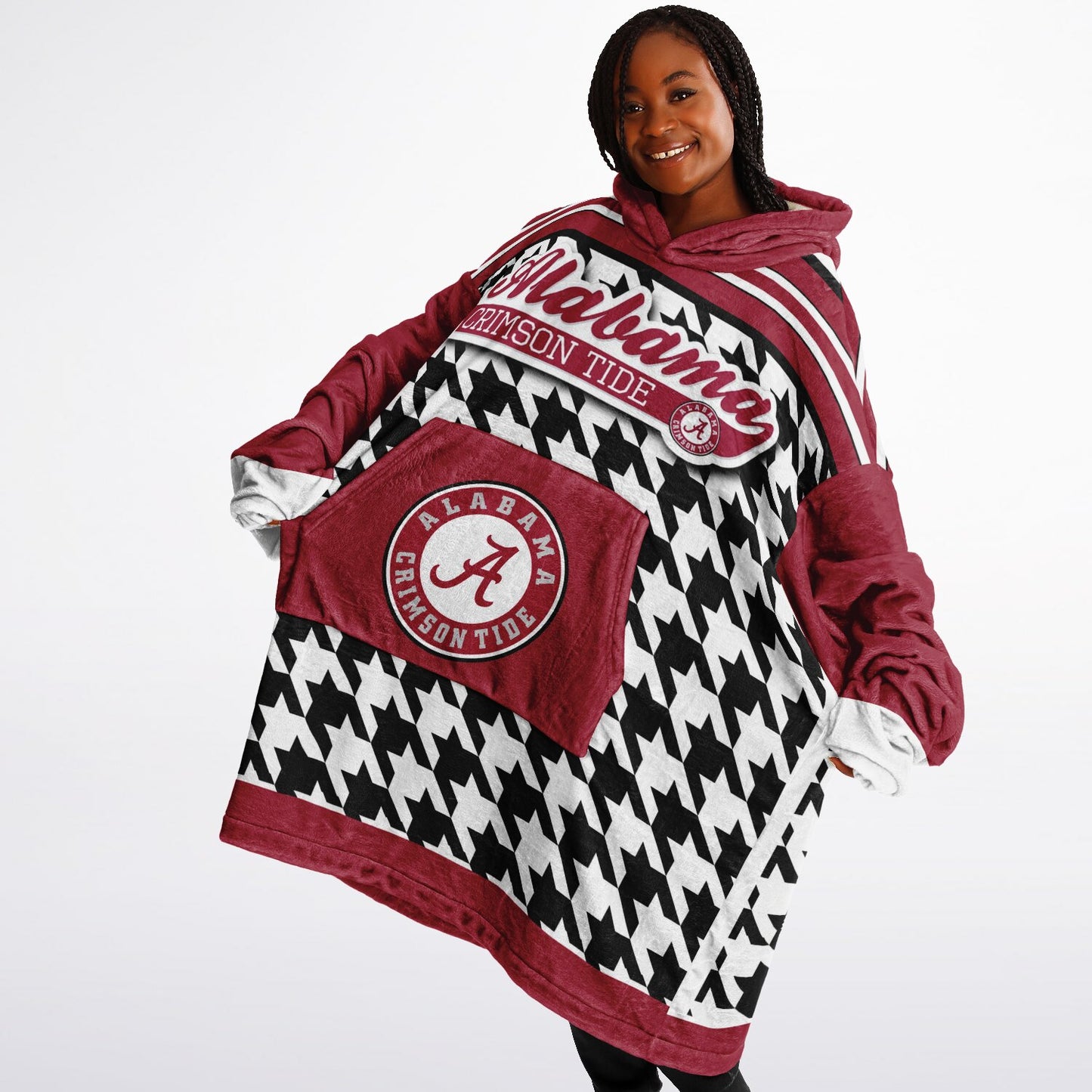 Alabama Crimson Tide Houndstooth Cuddle Hoodie Best Gift for Alabama Alumni and Fans