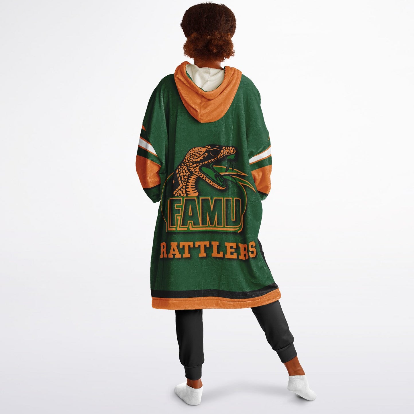 Youth FAMU Rattlers Green Oversize Cuddle Hoodie Young Fan Gift From Alumni