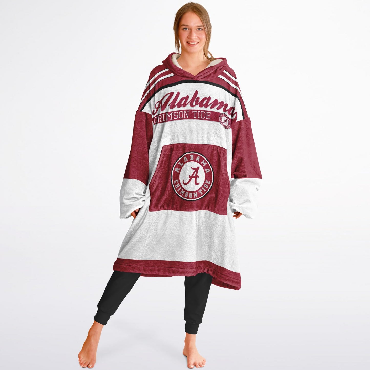 Alabama Crimson Tide White Cuddle Hoodie Great Gift for Alabama Fans & Alumni