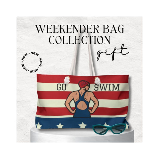 USA Weekender Bag Go Swimming Gift for Swim Fans Swim Mom