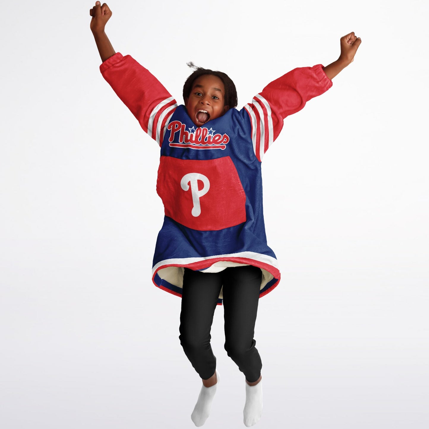 Youth Phillies Blue & Red Cozy Cuddle Hoodie