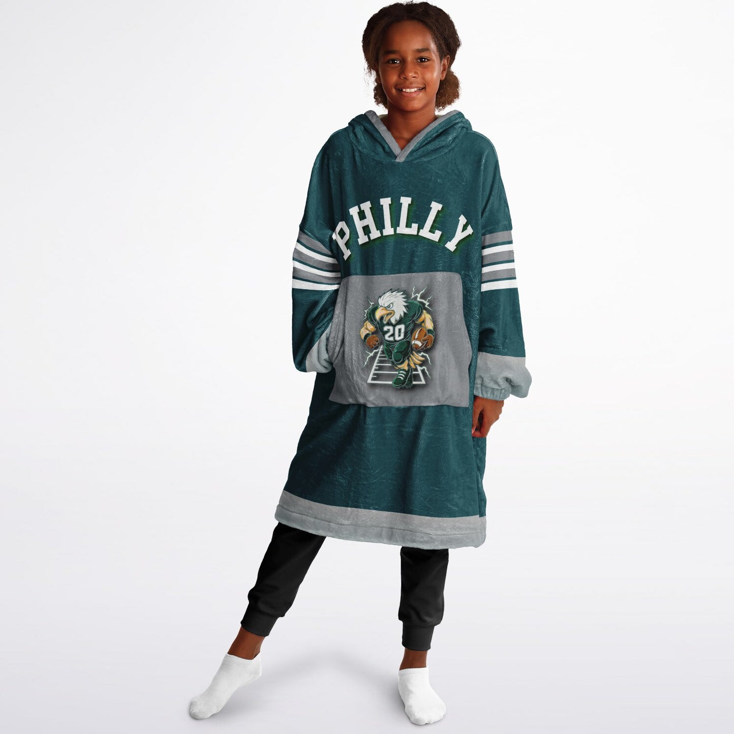 Youth Oversize Hooded Blanket Philly Player Green S.B. Champion