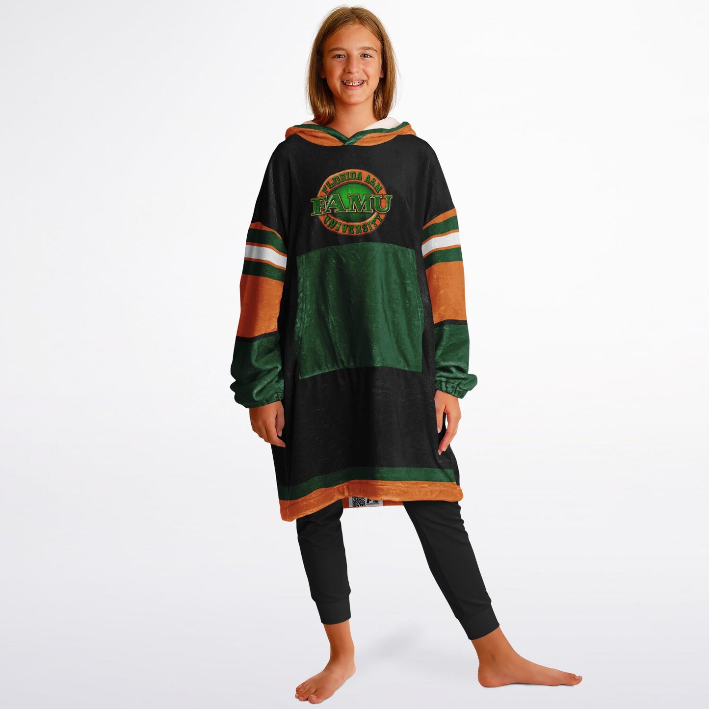 Youth FAMU Rattlers Black Oversize Cuddle Hoodie Young Fan Gift From Alumni