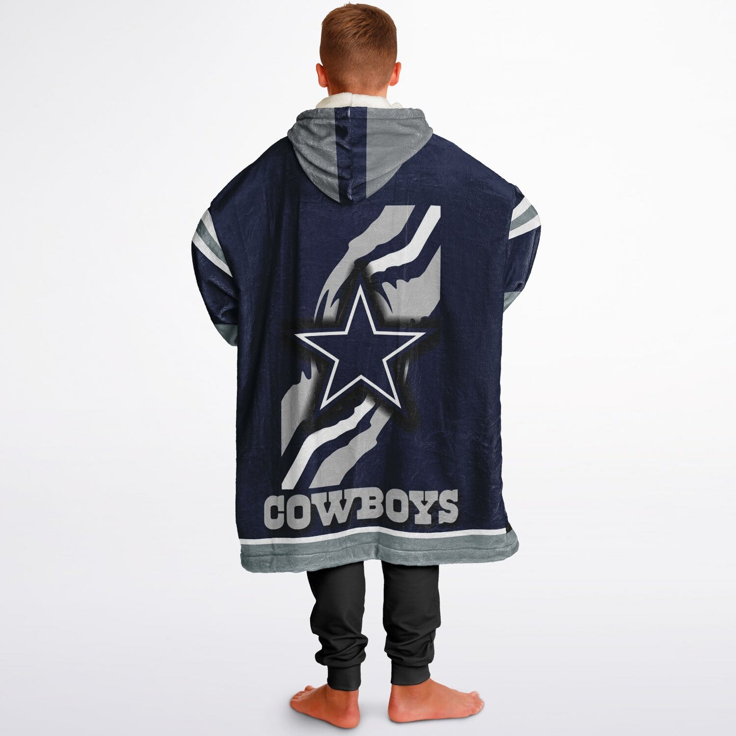 Youth Dallas Cowboys Blue Star Oversize Cuddle Hoodie Young Fan Gift From Fan