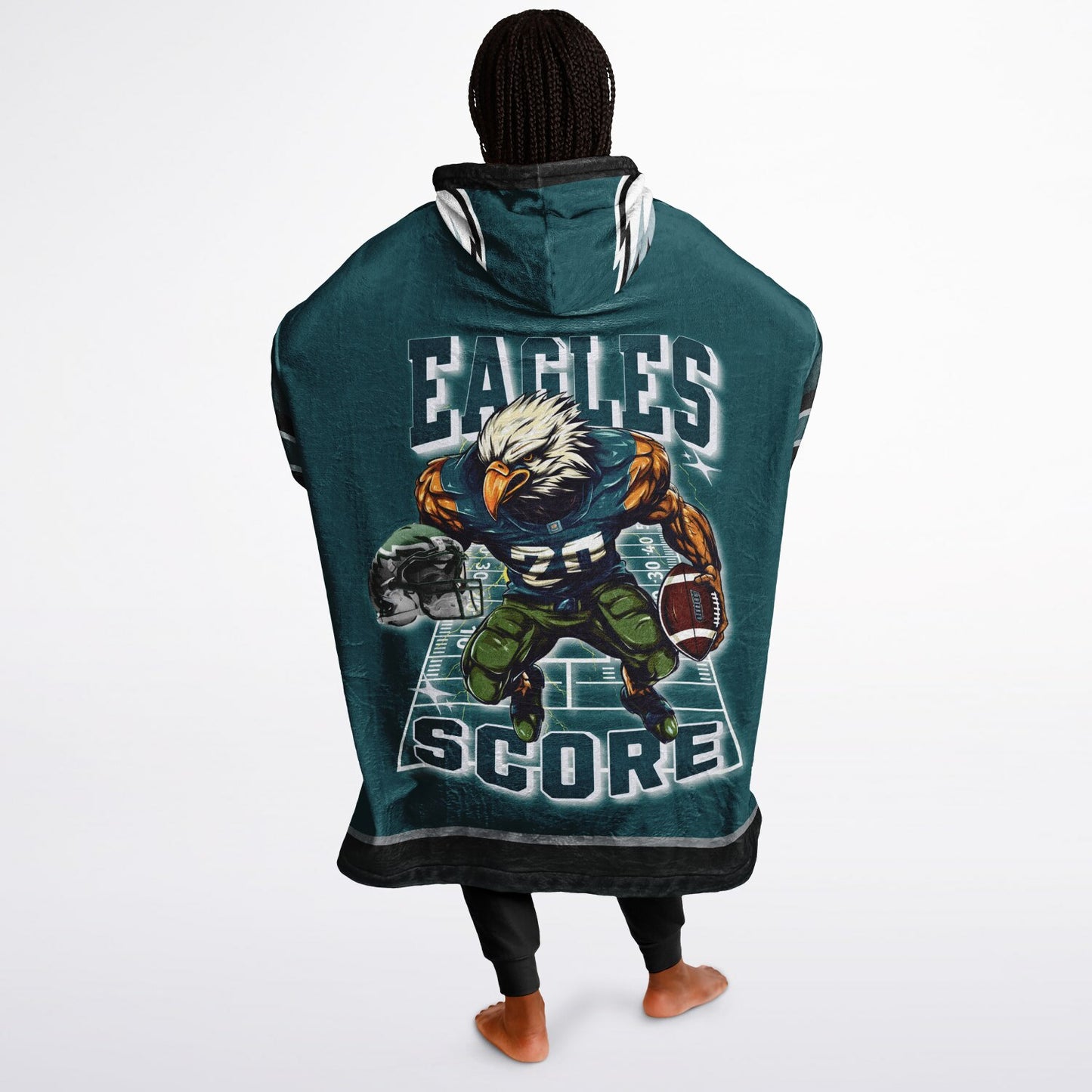 Philadelphia Eagles Victory Green Oversize Hooded Blanket