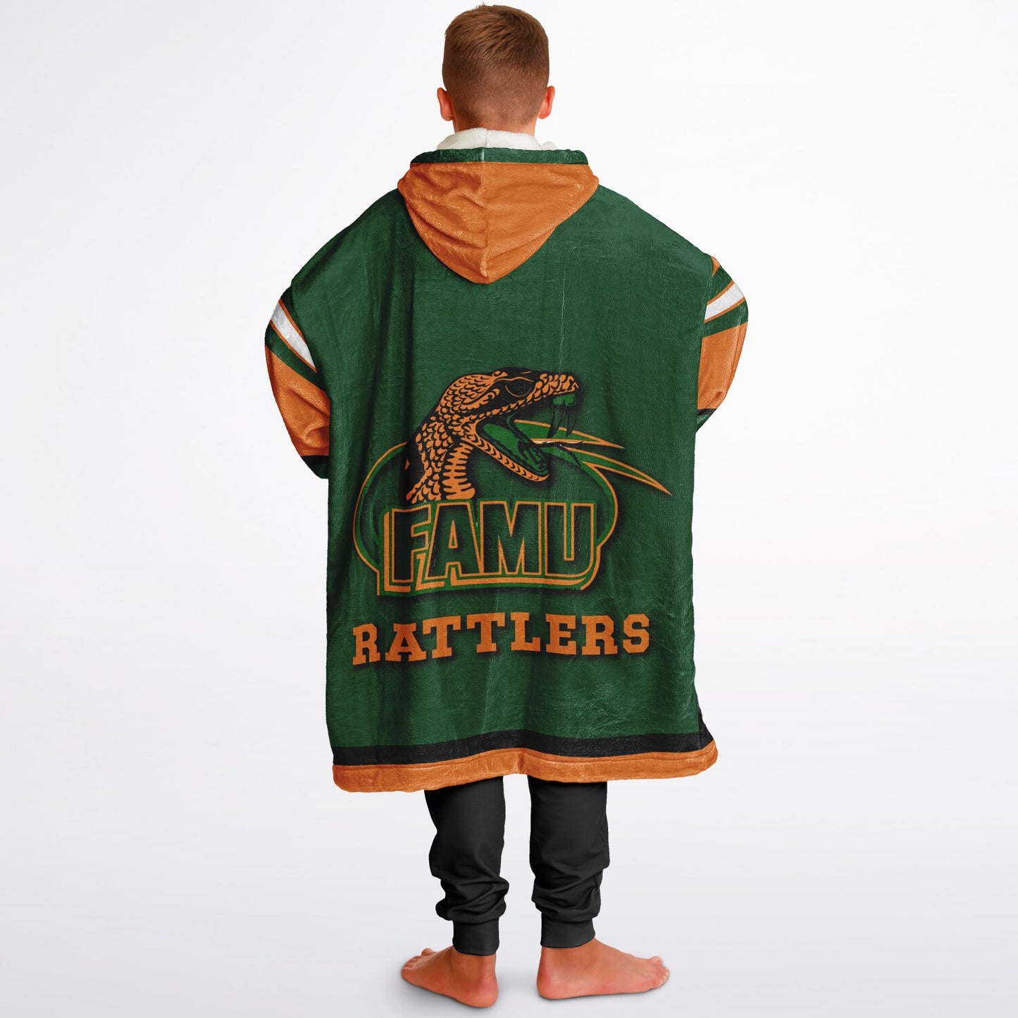 Youth FAMU Rattlers Green Oversize Cuddle Hoodie Young Fan Gift From Alumni
