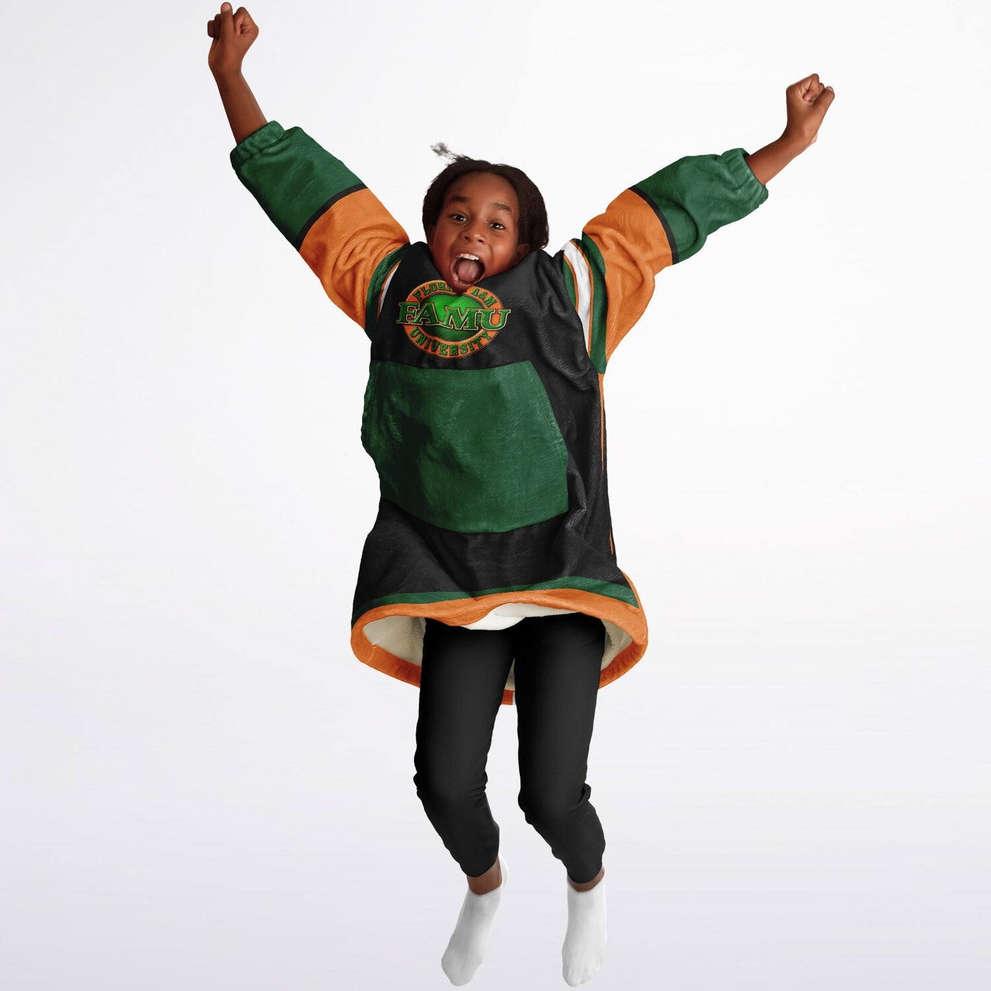 Youth FAMU Rattlers Black Oversize Cuddle Hoodie Young Fan Gift From Alumni