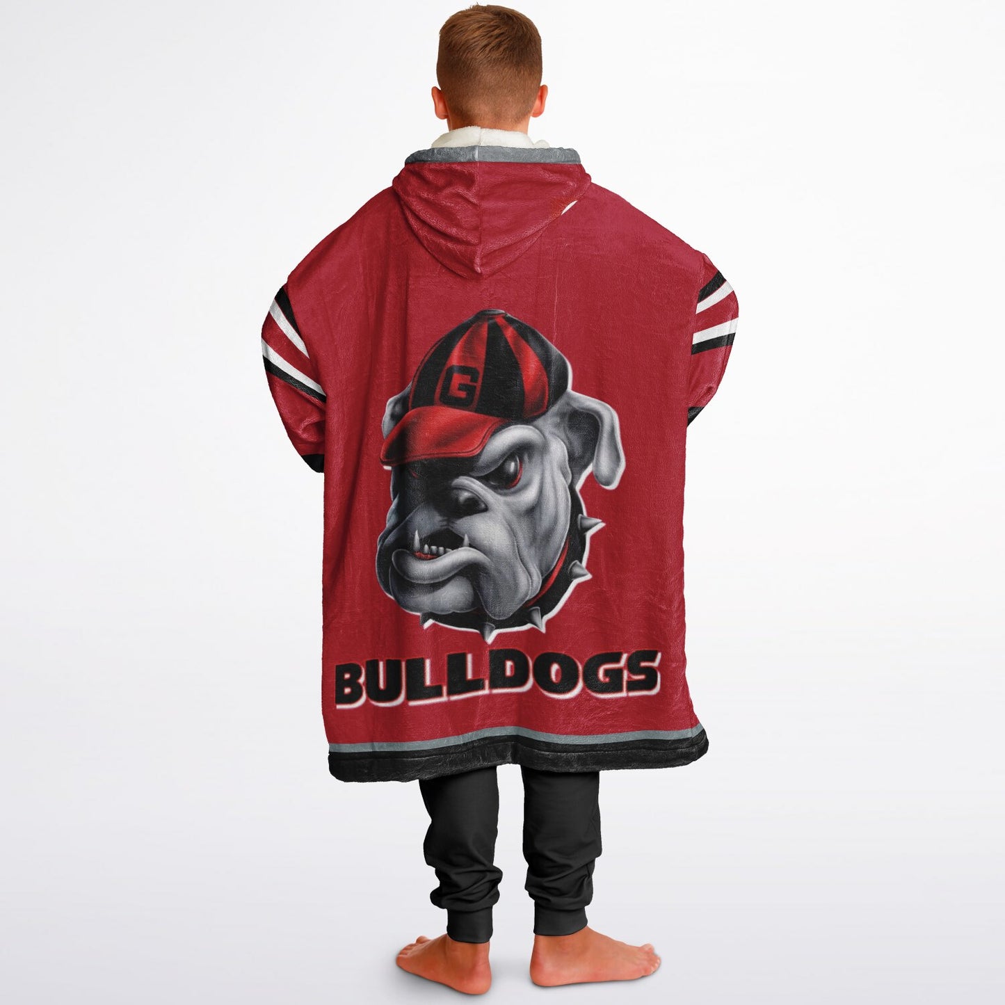 Youth Georgia Bulldogs Red Oversize Cuddle Hoodie  Young Fan Gift From Alumni