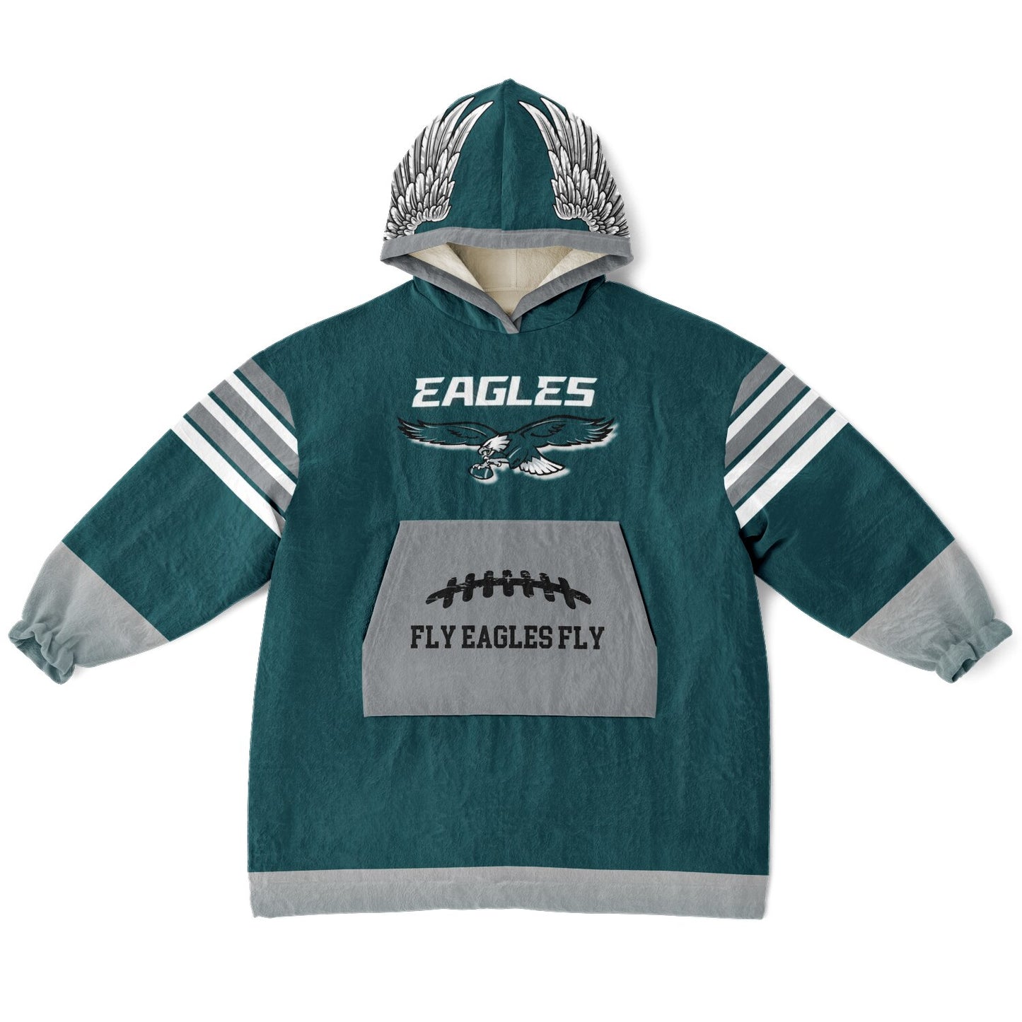 Youth Eagles Hoodie Blanket Green Pocket Youth Eagles Claw Home Green Cuddle Hoodie