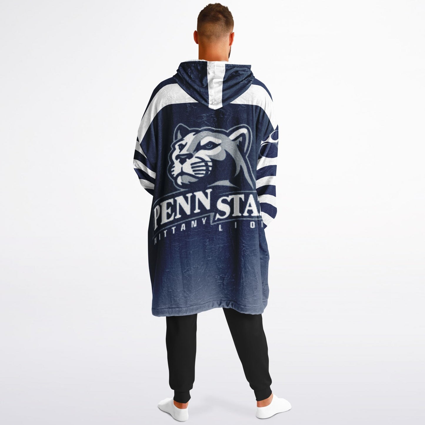 Penn St. Cuddle Hoodie Blue & White Pocket