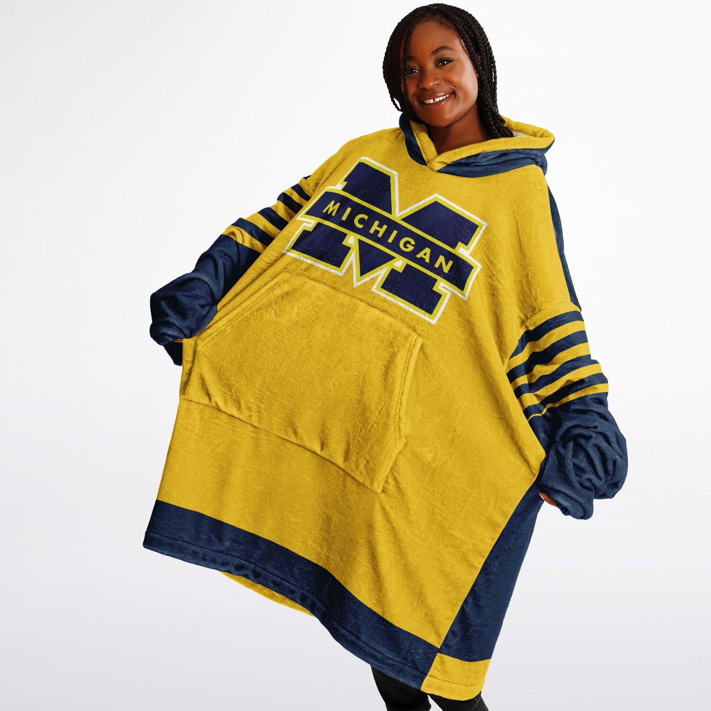 Michigan Football Cuddle Hoodie Maize & Blue Wolverines