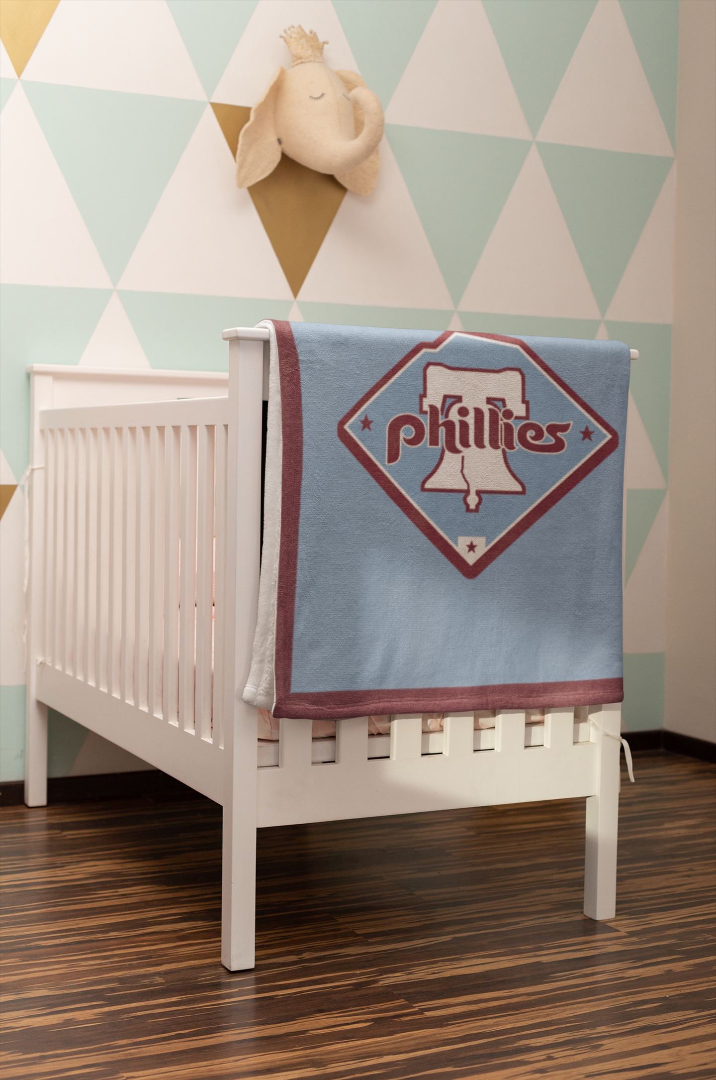 Baby Philly Fan Phillies Retro Blue Blanket